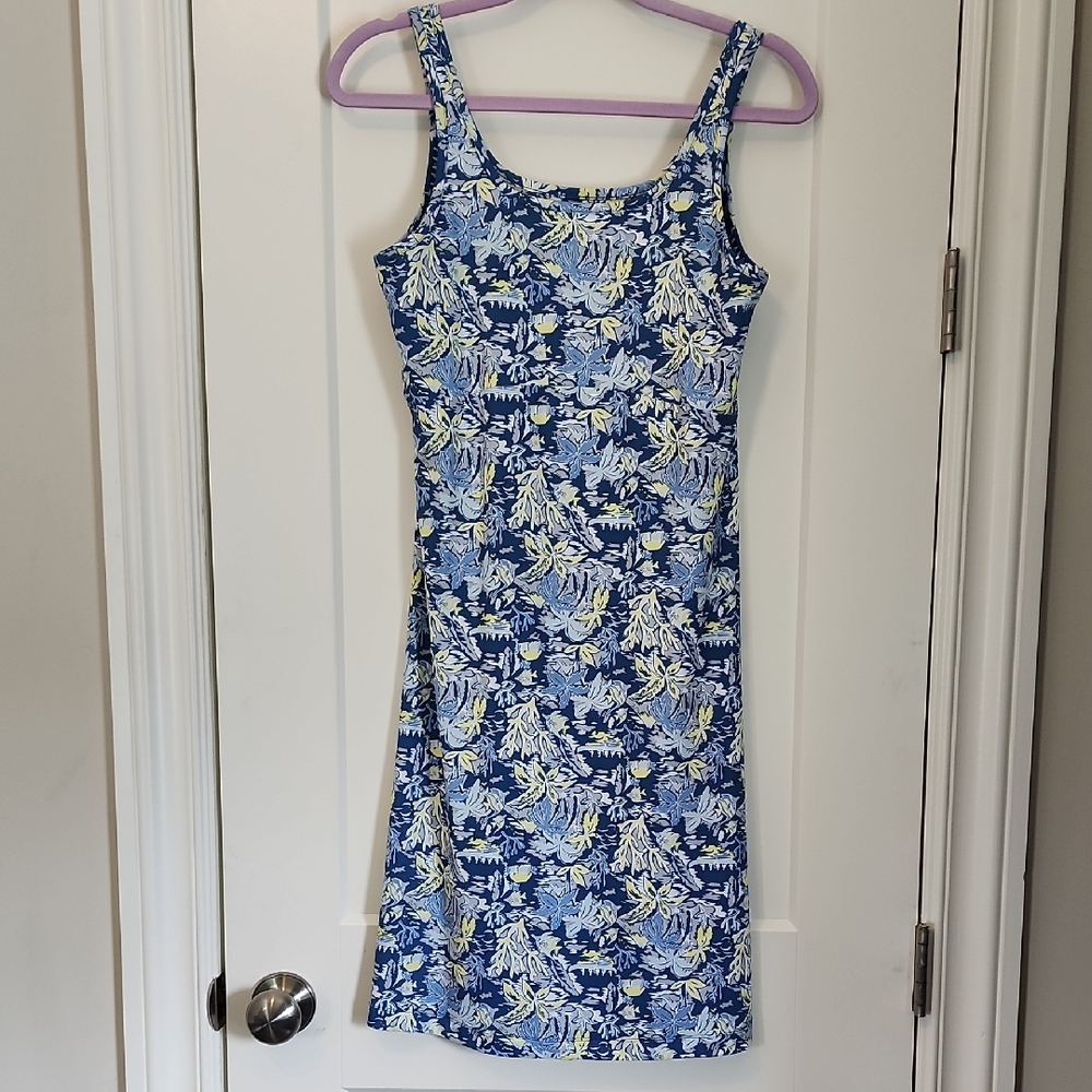 Columbia PFG Omni-Freeze Blue and Yellow Sheath Mini Dress